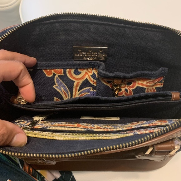 Spartina 449 Brown and Multicolor Floral Satchel - Picture 4 of 4